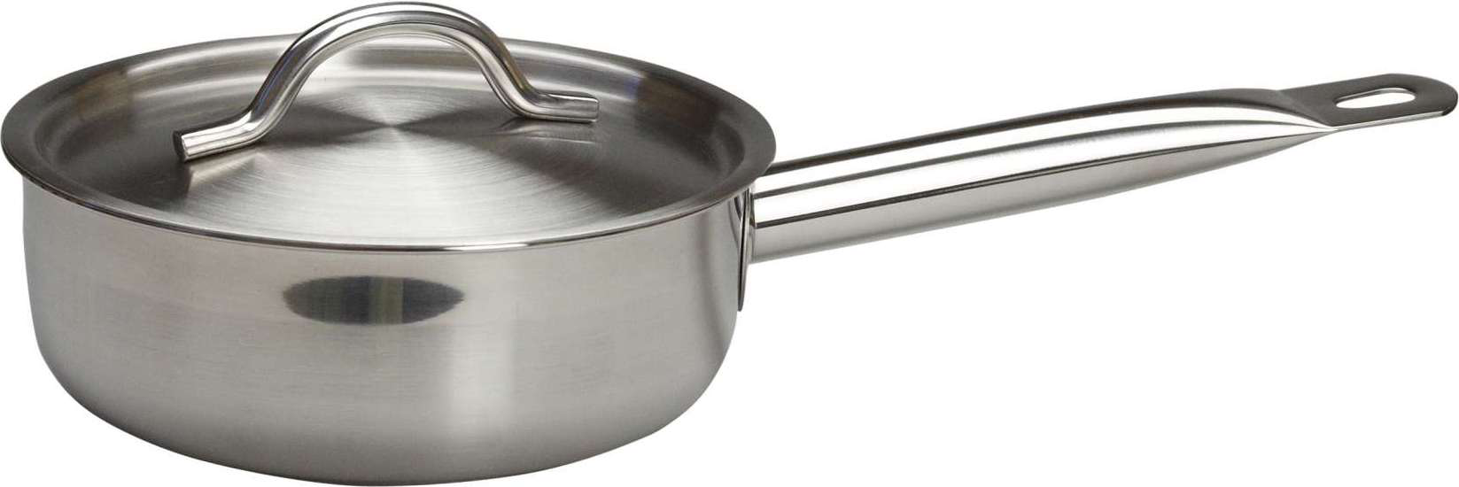 Сотейник  1,3 л. нерж. d=15,5 см. h=8,5 см. с крышк. тройн дно (индукция) MGsteel /1/