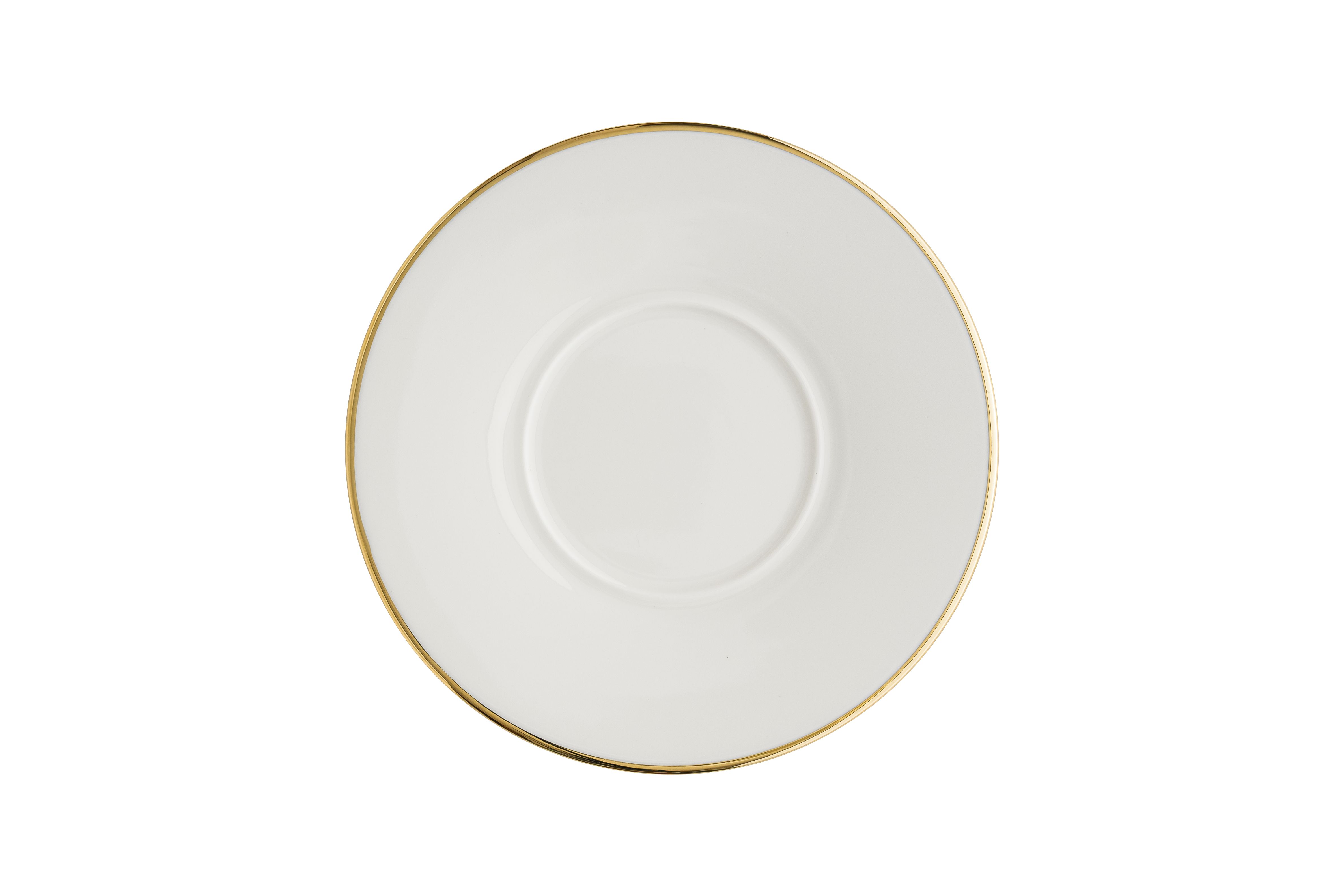 Блюдце d=160 мм. Золотая линия, форма Нит Bonna /1/6/1848/