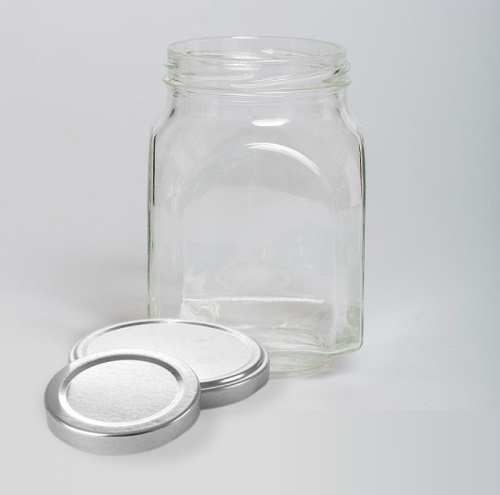 Банка для подачи 800 мл. 90*90 мм. h=140 мм. с крышкой Твист офф /1/24/