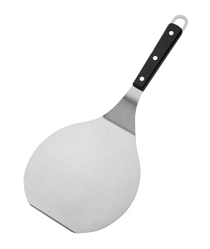 Лопатка 36 см. изогнутая раб.часть 17,5*16,5 см. нерж. широкая для котлет с пластик. ручкой, черная  /1/ Лопатка 36 см. изогнутая раб.часть 17,5*16,5 см. нерж. широкая для котлет с пластик. ручкой, черная  /1/