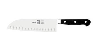Нож японский Santoku 180/300 мм. с бороздками, кованый MAITRE Icel /1/ Нож японский Santoku 180/300 мм. с бороздками, кованый MAITRE Icel /1/