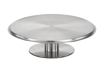 Подставка для торта d=30,5 см. h=9 см. на ножке вращающ. нерж. APS /1/8/ Подставка для торта d=30,5 см. h=9 см. на ножке вращающ. нерж. APS /1/8/