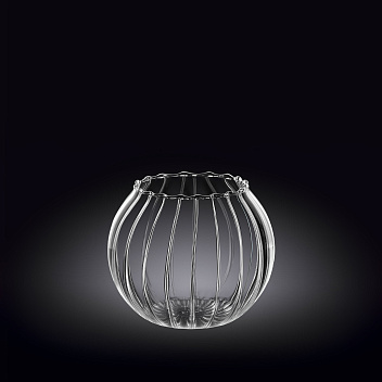 Ваза для цветов d=100 мм. h=80 мм. рельефная Термостекло Wilmax  /1/48/ Ваза для цветов d=100 мм. h=80 мм. рельефная Термостекло Wilmax  /1/48/