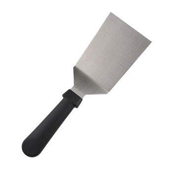 Лопатка 28 см. изогнутая раб.часть 11,5*9 см. нерж. широкая с пластик. ручкой, черная MGsteel /1/96/ Лопатка 28 см. изогнутая раб.часть 11,5*9 см. нерж. широкая с пластик. ручкой, черная MGsteel /1/96/