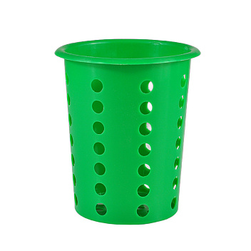 Подставка для столовых приборов (стакан) d= 95 мм. h=130 мм. перфор. светло-зелен., пластик MGprof /1/ Подставка для столовых приборов (стакан) d= 95 мм. h=130 мм. перфор. светло-зелен., пластик MGprof /1/