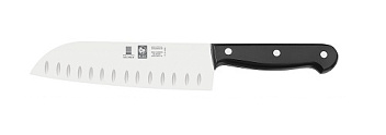 Нож японский Santoku 180/300 мм. с бороздками, черный TECHNIC Icel /1/6/ Нож японский Santoku 180/300 мм. с бороздками, черный TECHNIC Icel /1/6/