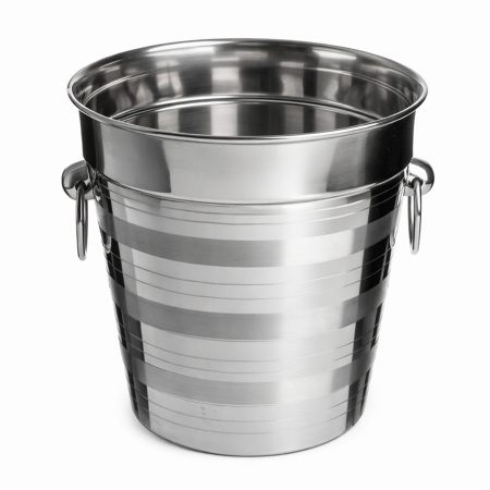Ведро для шампанского  3,8 л. нерж. d=200/130 мм. h=200 мм. с кольцами длч 1-й бутылки MGSteel /1/6/24/ АКЦИЯ