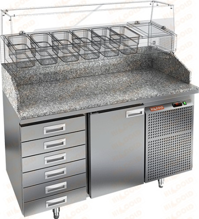 Стол холодильный для пиццы PZ4-1/GN 6R Hicold Стол холодильный для пиццы PZ4-1/GN 6R Hicold