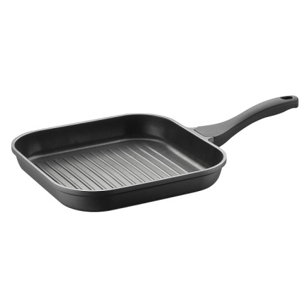 Сковорода-гриль 28*28 см. h=3,7 см. 2,65 л. алюм. с антиприг. покрыт. (индукция) PRO Pinti /1/6/