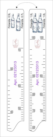 Линейка Finlandia (0.5 л./0.7 л./1 л.) L=28 см. В=2 см. /1/ Линейка Finlandia (0.5 л./0.7 л./1 л.) L=28 см. В=2 см. /1/