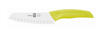 Нож японский Santoku 140/260 мм. с бороздками, салатовый  I-TECH Icel /1/12/ Нож японский Santoku 140/260 мм. с бороздками, салатовый  I-TECH Icel /1/12/