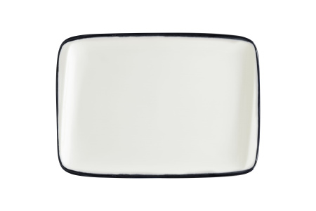 Блюдо прямоуг. 230*160 мм. Линеа Черный, форма Мув Bonna /1/12/1128/