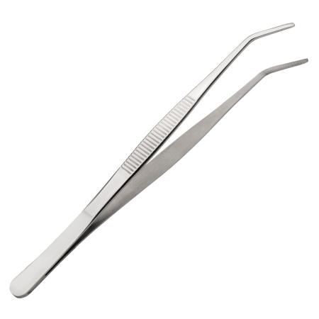 Щипцы (пинцет) 20 см. прямые, изогнутый кончик, нерж. MGsteel /1/100/ Щипцы (пинцет) 20 см. прямые, изогнутый кончик, нерж. MGsteel /1/100/