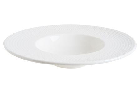 Тарелка для пасты d=280 мм.  400 мл. Белый Пьюре Дот, форма Банкет Bonna /1/6/396/ Тарелка для пасты d=280 мм.  400 мл. Белый Пьюре Дот, форма Банкет Bonna /1/6/396/