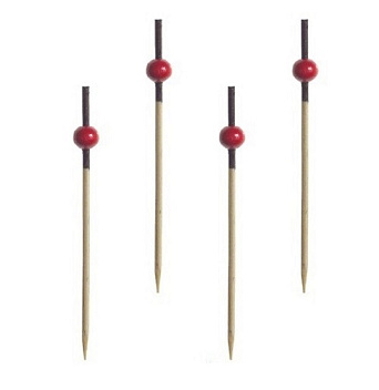 Пики  7,5 см. 100 шт/уп бамбук Клюква красная /1/40/ Пики  7,5 см. 100 шт/уп бамбук Клюква красная /1/40/