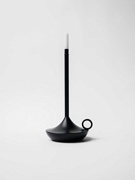 Лампа настольная беспроводная d=11 см. h=25,5 см. 1 цвет, 3 режима яркости, алюм., черная LED CANDLE MGline /1/20/ АКЦИЯ