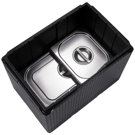 Термоконтейнер 78 л. 600*400*490 мм. для гастроем. h=200 мм. (-40°C до +110°C), плотность 60кг/м3, п/п MGprof /1/2/