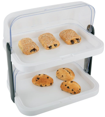 Этажерка для сервировки 2 яруса 44*32 см h=44 см с охлажд. с крышкой Roll-Top белая APS /1/ Этажерка для сервировки 2 яруса 44*32 см h=44 см с охлажд. с крышкой Roll-Top белая APS /1/