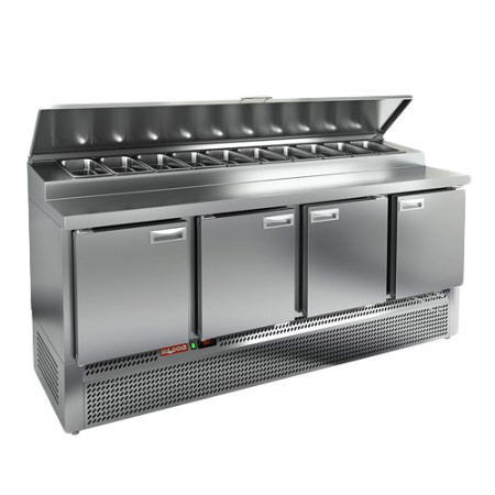 Стол холодильный для пиццы PZE2-1111/GN (1/6) Hicold Стол холодильный для пиццы PZE2-1111/GN (1/6) Hicold