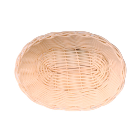 Корзина для хлеба овальная 18*12*6 см. бежевая полиротанг MGprof /1/144/ АКЦИЯ Корзина для хлеба овальная 18*12*6 см. бежевая полиротанг MGprof /1/144/ АКЦИЯ