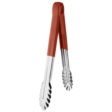 Щипцы универсальные 30 см. нерж. красная ручка MGSsteel /1/120/ 