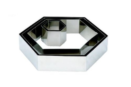 Форма кондитерская "Шестиугольник" 17,5*20 см. h=5 см. нерж. MGsteel  /1/48/ Форма кондитерская "Шестиугольник" 17,5*20 см. h=5 см. нерж. MGsteel  /1/48/