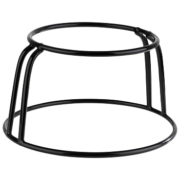 Подставка для фуршетных блюд d=22,5/30,5 см, h=16 см. черная, нерж. с прорезин. покрытием APS /1/4/