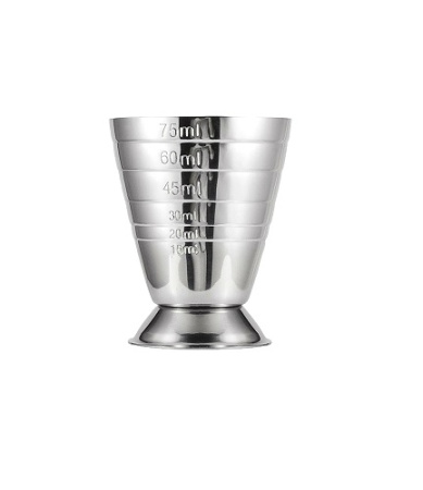 Джиггер 15-75 мл. d=51 мм. h=67 мм. нерж. с делениями MGsteel /1/144/ Джиггер 15-75 мл. d=51 мм. h=67 мм. нерж. с делениями MGsteel /1/144/