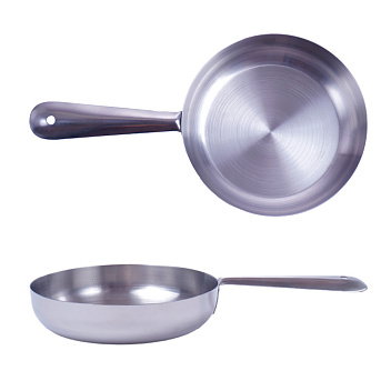 Сковорода порц. d=10 см. h=3 см. 0,25 л. нерж. глубокая с ручкой MGsteel /1/120/ Сковорода порц. d=10 см. h=3 см. 0,25 л. нерж. глубокая с ручкой MGsteel /1/120/