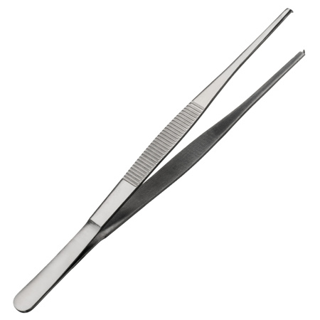 Щипцы (пинцет) 20 см. прямые, прямой кончик с зубцами, нерж. MGsteel /1/100/ Щипцы (пинцет) 20 см. прямые, прямой кончик с зубцами, нерж. MGsteel /1/100/