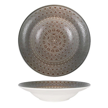 Тарелка d=240 мм. глубокая 400 мл. h=52 мм. Дамаск, форма Гурмэ Bonna /1/6/ Тарелка d=240 мм. глубокая 400 мл. h=52 мм. Дамаск, форма Гурмэ Bonna /1/6/