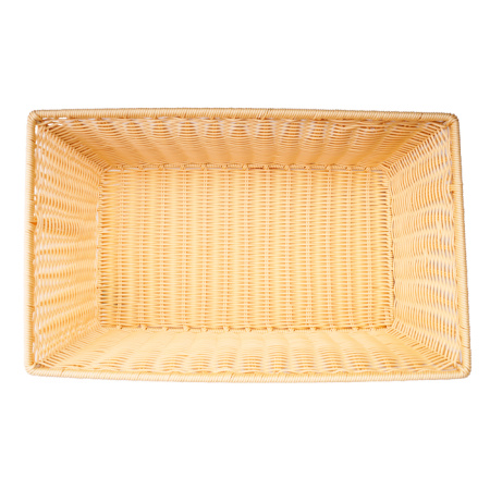 Корзина для хлеба прямоуг. 53*32,5*15 см. бежевая полиротанг MGprof /1/6/ Корзина для хлеба прямоуг. 53*32,5*15 см. бежевая полиротанг MGprof /1/6/