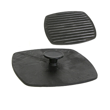 Крышка-пресс 210*210 мм. чугунная квадратная /1/