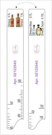 Линейка Olmeca (0.7л./1л.)/ Olmeca Altos (0.7л.)/ Tezon (0.75л.) L=28 см. В=2 см. /1/ Линейка Olmeca (0.7л./1л.)/ Olmeca Altos (0.7л.)/ Tezon (0.75л.) L=28 см. В=2 см. /1/