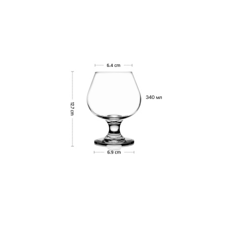 Бокал для бренди 340 мл. d=64 мм. h=127 мм. MGline /6/24/ ВДОХНОВЕНИЕ