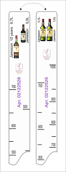 Линейка Jameson (0.7л./1л.)/ Jameson 12 лет (0.7л./1л.) L=28 см. В=2 см. /1/ Линейка Jameson (0.7л./1л.)/ Jameson 12 лет (0.7л./1л.) L=28 см. В=2 см. /1/