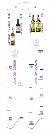 Линейка Jameson (0.7л./1л.)/ Jameson 12 лет (0.7л./1л.) L=28 см. В=2 см. /1/ Линейка Jameson (0.7л./1л.)/ Jameson 12 лет (0.7л./1л.) L=28 см. В=2 см. /1/