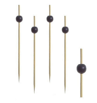 Пики 12 см. 100 шт/уп бамбук Жемчужина черная /1/40/