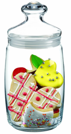 Банка для сыпучих прод. 1100 мл. со стекл. крышкой Чешни /1/6/264/ Банка для сыпучих прод. 1100 мл. со стекл. крышкой Чешни /1/6/264/