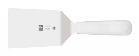 Лопатка 27,5 см. изогнутая раб. часть 11*9 см. нерж. широкая с пластик. ручкой, белая Icel /1/6/ Лопатка 27,5 см. изогнутая раб. часть 11*9 см. нерж. широкая с пластик. ручкой, белая Icel /1/6/