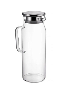 Кувшин 1,5 л. d=150 мм. h=260 мм. с крышкой нерж., Термостекло /1/12/ Кувшин 1,5 л. d=150 мм. h=260 мм. с крышкой нерж., Термостекло /1/12/