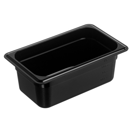 Гастроемкость 1/4 h=100 мм. 265*162 мм. 2,5 л. поликарб. черная GP /1/24/