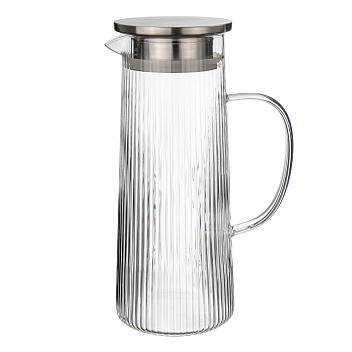 Кувшин 1,2 л. d=100 мм. h=237 мм. с крышкой + сетка нерж. Термостекло MGline /1/6/24/ N Кувшин 1,2 л. d=100 мм. h=237 мм. с крышкой + сетка нерж. Термостекло MGline /1/6/24/ N