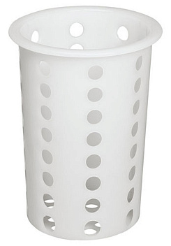 Подставка для столовых приборов (стакан) d= 95 мм. h=130 мм. перфор. белый, пластик MGprof /1/17/ Подставка для столовых приборов (стакан) d= 95 мм. h=130 мм. перфор. белый, пластик MGprof /1/17/