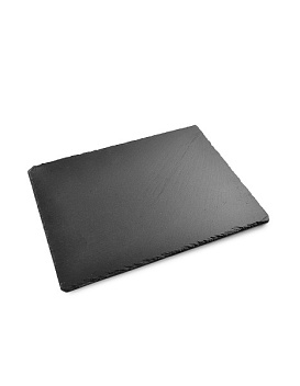 Блюдо для подачи прямоуг. 40*30 см. h=0,7 см. черное, сланец MGprof /1/10/ Блюдо для подачи прямоуг. 40*30 см. h=0,7 см. черное, сланец MGprof /1/10/