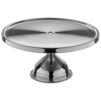 Подставка для торта d=32,5 см. h=15,7 см. на ножке нерж. MGsteel /1/24/ Подставка для торта d=32,5 см. h=15,7 см. на ножке нерж. MGsteel /1/24/