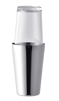 Шейкер 0,45/0,8 л. 28,7 см. нерж. Boston со стекл. стаканом MGsteel /1/20/ Шейкер 0,45/0,8 л. 28,7 см. нерж. Boston со стекл. стаканом MGsteel /1/20/