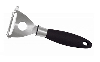 Овощечистка 5/17 см. с плавающим лезвием, черная нерж. с прорезин. ручкой Icel /1/4/ Овощечистка 5/17 см. с плавающим лезвием, черная нерж. с прорезин. ручкой Icel /1/4/