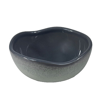 Соусник 100 мл. d=100 мм. h=40 мм. Серый, форма Крас волнистый край Bonna /1/12/ Соусник 100 мл. d=100 мм. h=40 мм. Серый, форма Крас волнистый край Bonna /1/12/