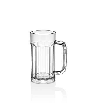Кружка для пива 580 мл. d=80 мм. h=160 мм. поликарбонат, прозрачн. GP /1/50/